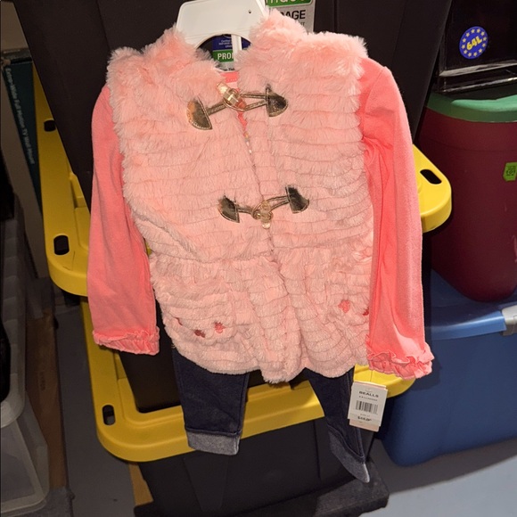 NWT 3 Pc Little Lass BEAR Outfit - Picture 1 of 9